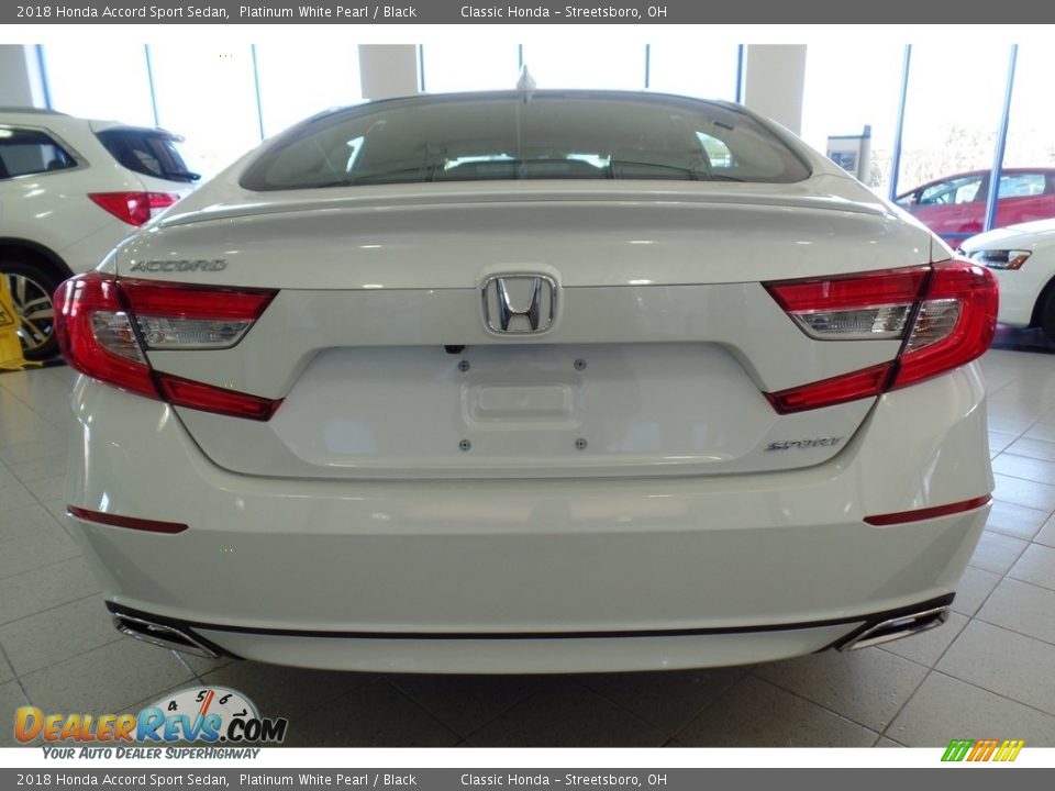 2018 Honda Accord Sport Sedan Platinum White Pearl / Black Photo #6