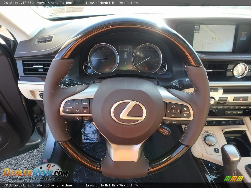 2018 Lexus ES 350 Atomic Silver / Parchment Photo #12