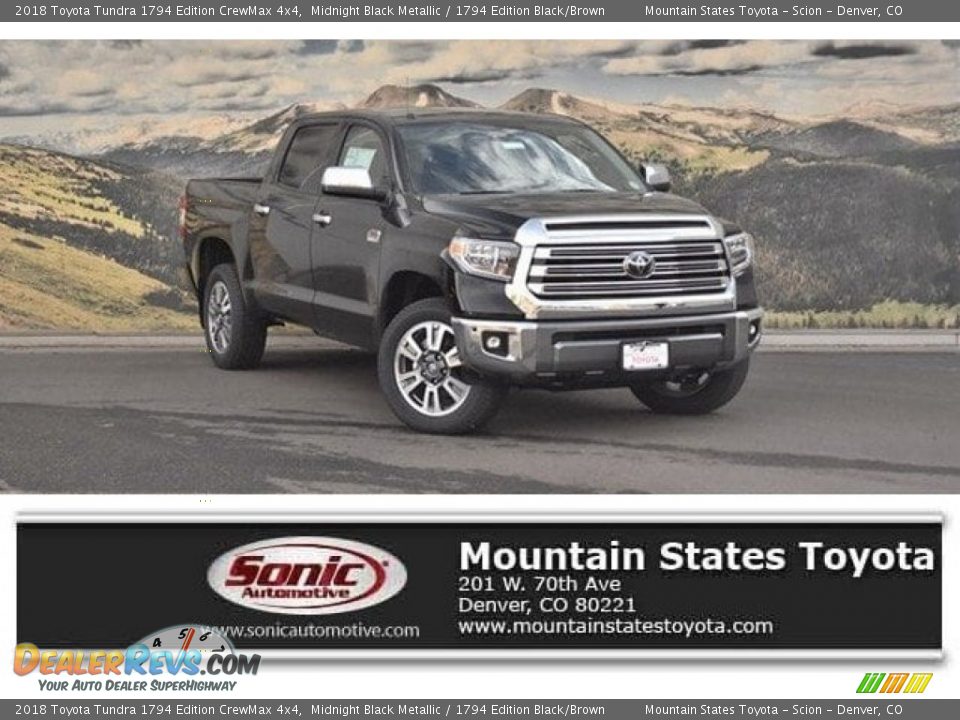 2018 Toyota Tundra 1794 Edition CrewMax 4x4 Midnight Black Metallic / 1794 Edition Black/Brown Photo #1