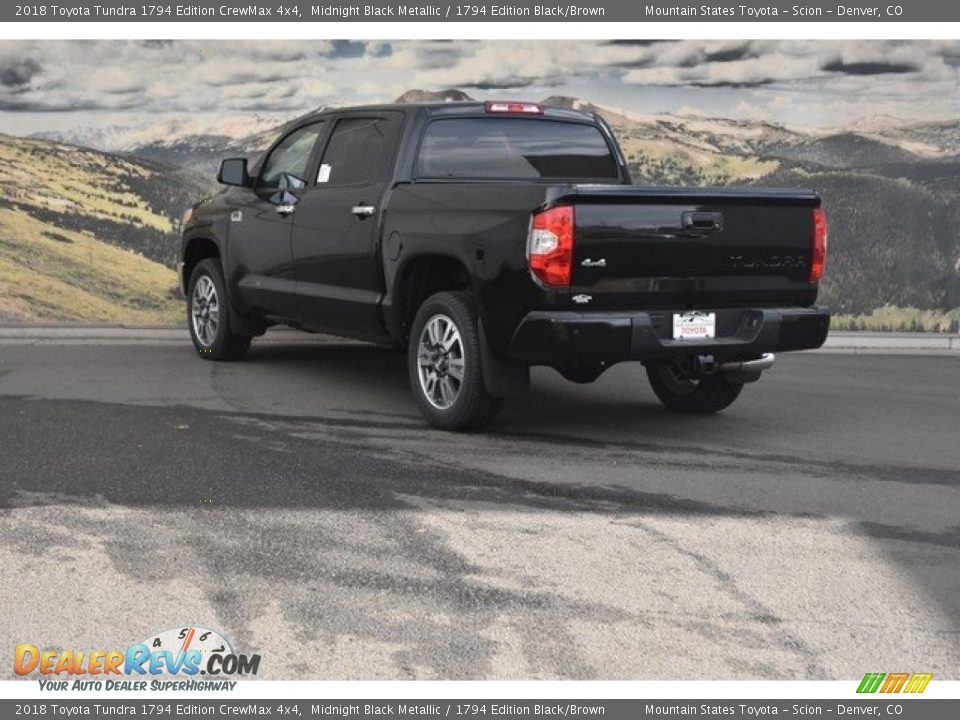 2018 Toyota Tundra 1794 Edition CrewMax 4x4 Midnight Black Metallic / 1794 Edition Black/Brown Photo #3