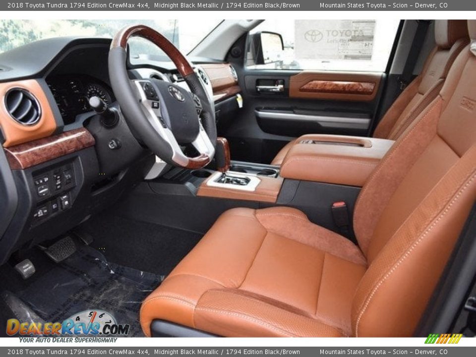 2018 Toyota Tundra 1794 Edition CrewMax 4x4 Midnight Black Metallic / 1794 Edition Black/Brown Photo #5