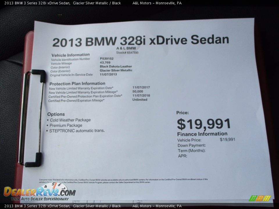 2013 BMW 3 Series 328i xDrive Sedan Glacier Silver Metallic / Black Photo #11
