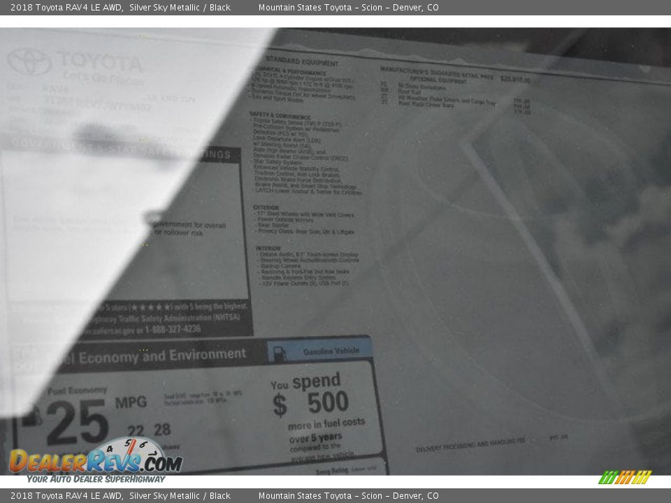 2018 Toyota RAV4 LE AWD Silver Sky Metallic / Black Photo #10