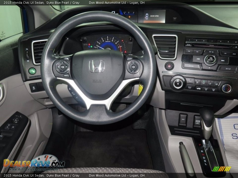 2015 Honda Civic LX Sedan Dyno Blue Pearl / Gray Photo #12
