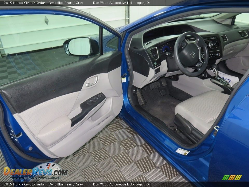 2015 Honda Civic LX Sedan Dyno Blue Pearl / Gray Photo #23
