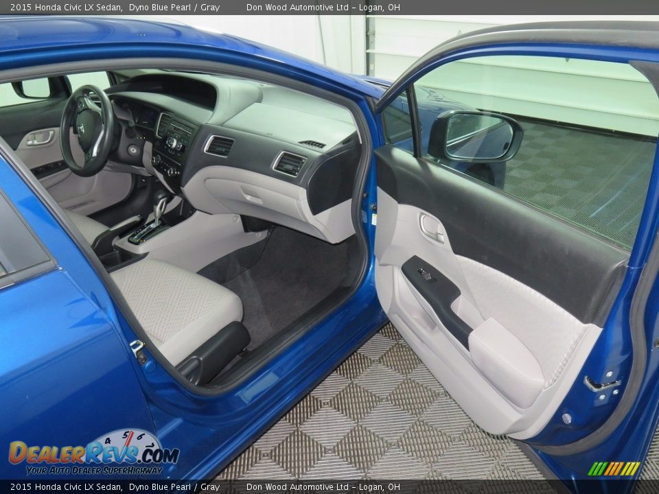 2015 Honda Civic LX Sedan Dyno Blue Pearl / Gray Photo #26