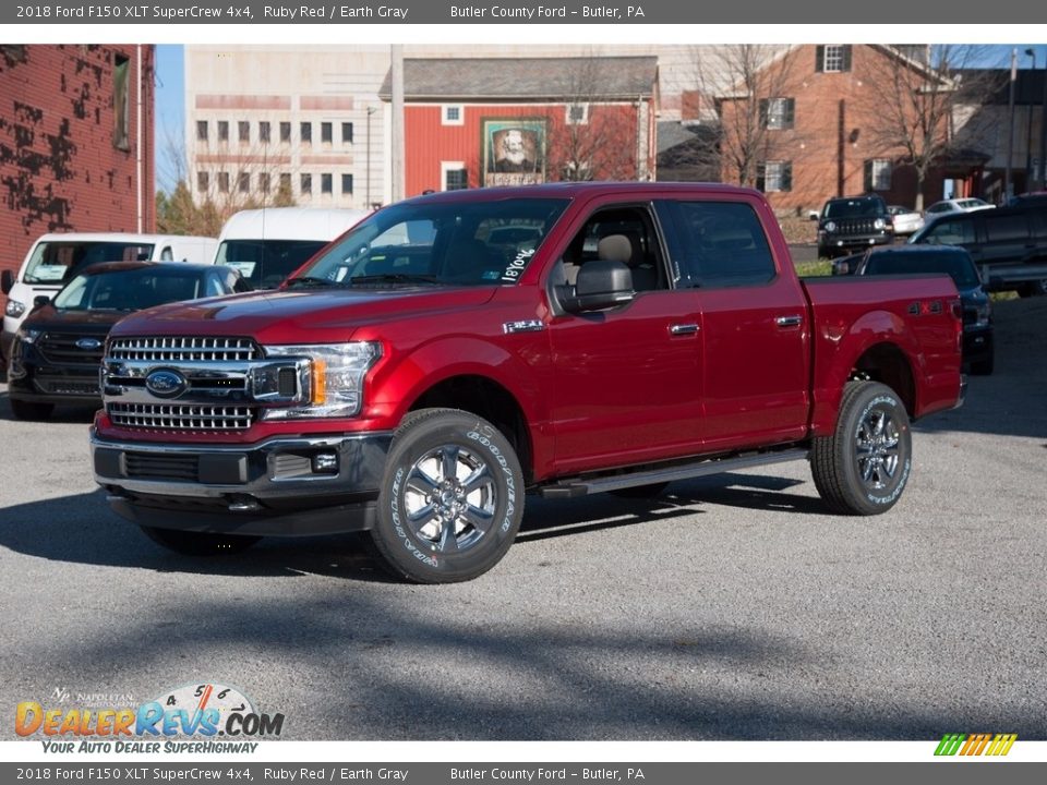 2018 Ford F150 XLT SuperCrew 4x4 Ruby Red / Earth Gray Photo #1