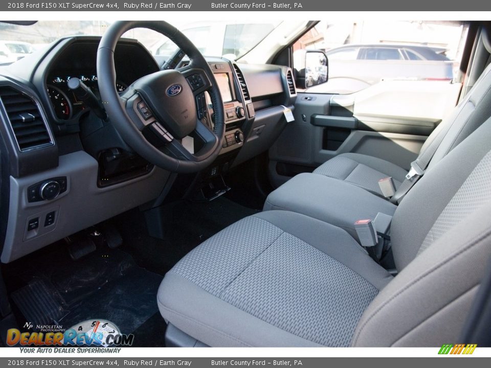 2018 Ford F150 XLT SuperCrew 4x4 Ruby Red / Earth Gray Photo #8