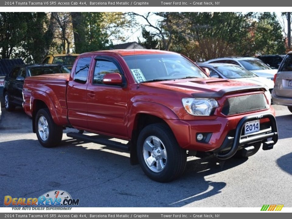 2014 Toyota Tacoma V6 SR5 Access Cab 4x4 Barcelona Red Metallic / Graphite Photo #7