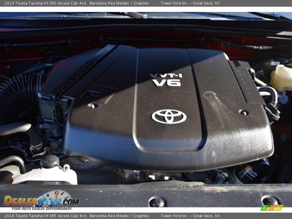 2014 Toyota Tacoma V6 SR5 Access Cab 4x4 Barcelona Red Metallic / Graphite Photo #12