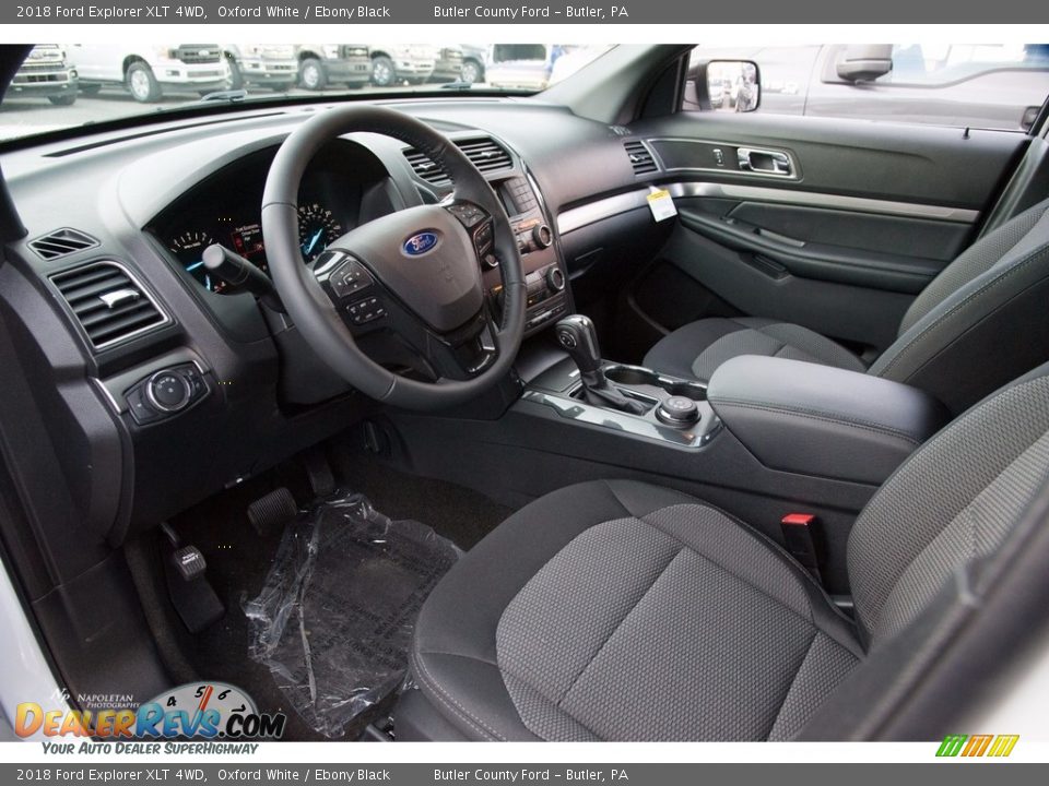 Ebony Black Interior - 2018 Ford Explorer XLT 4WD Photo #5