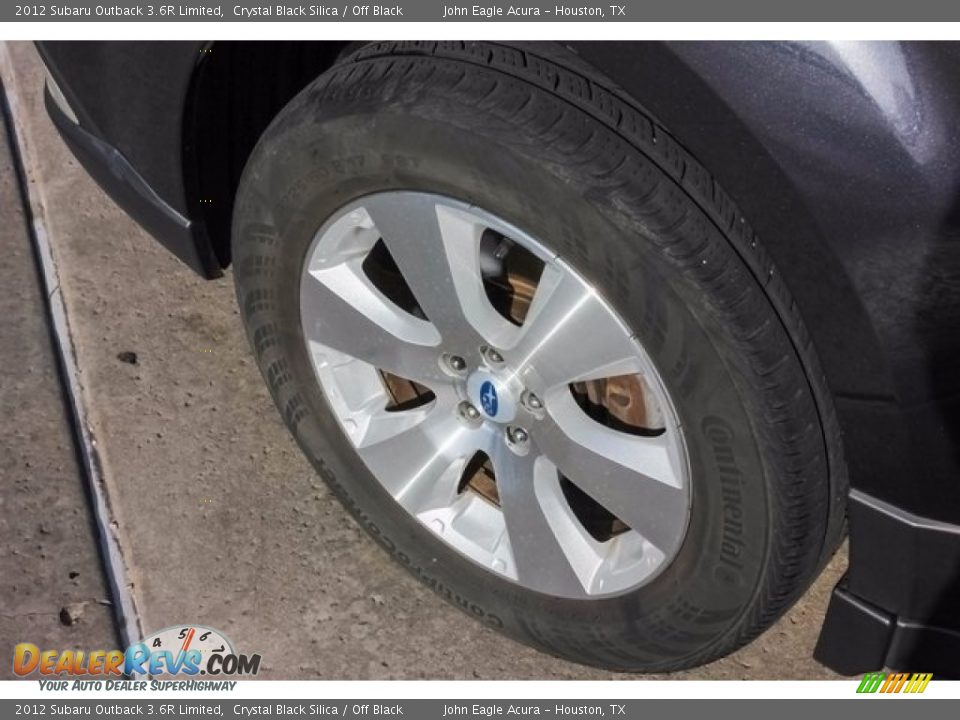 2012 Subaru Outback 3.6R Limited Crystal Black Silica / Off Black Photo #14