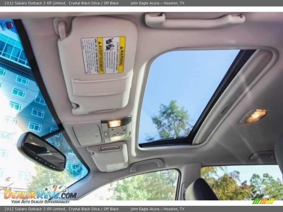 2012 Subaru Outback 3.6R Limited Crystal Black Silica / Off Black Photo #18