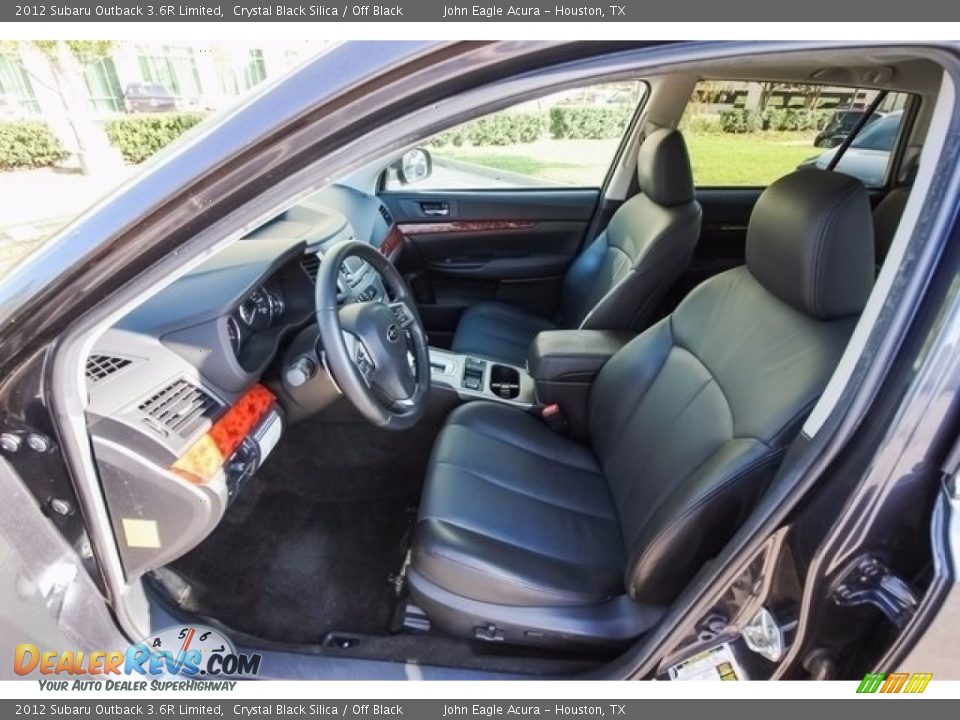2012 Subaru Outback 3.6R Limited Crystal Black Silica / Off Black Photo #19