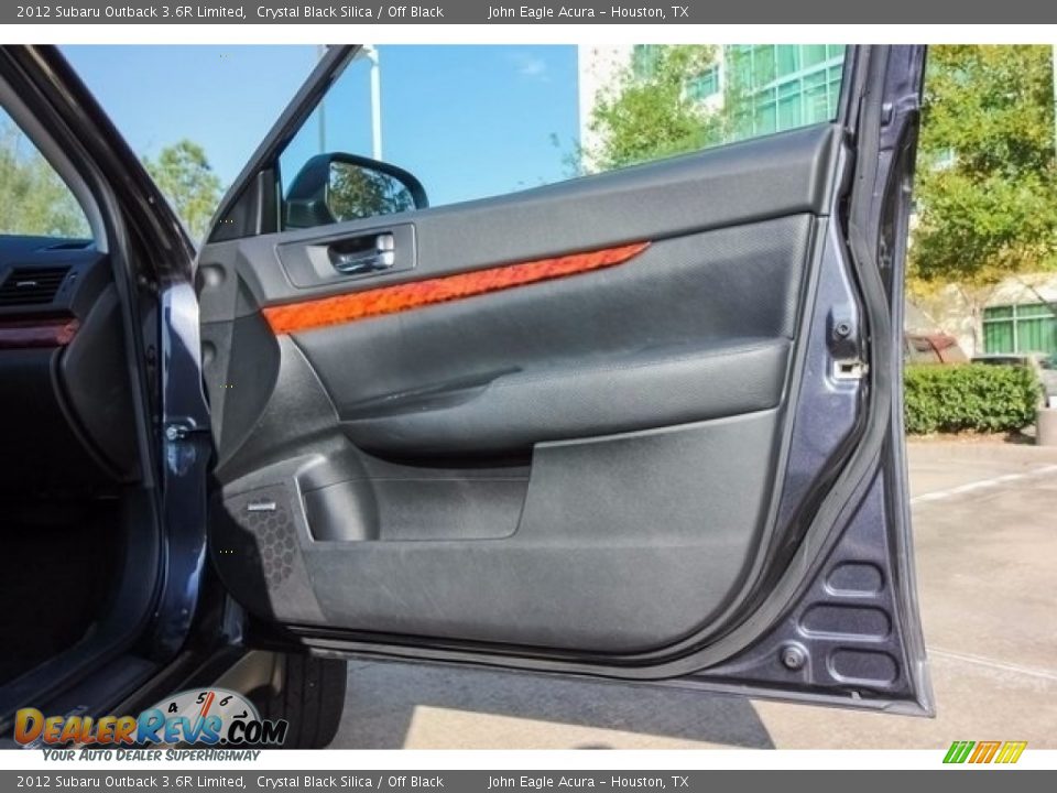 2012 Subaru Outback 3.6R Limited Crystal Black Silica / Off Black Photo #25