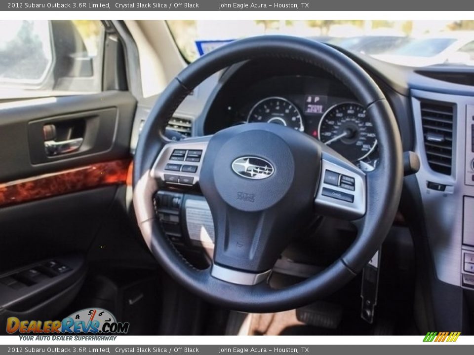 2012 Subaru Outback 3.6R Limited Crystal Black Silica / Off Black Photo #29