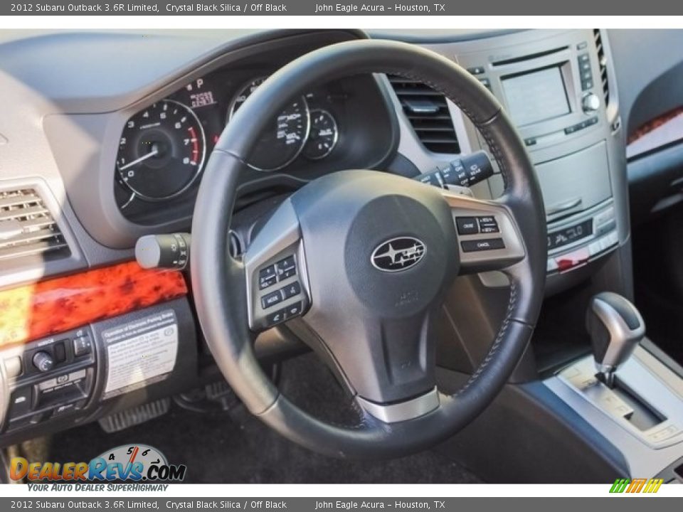 2012 Subaru Outback 3.6R Limited Crystal Black Silica / Off Black Photo #36