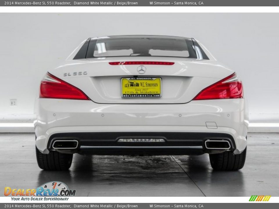 2014 Mercedes-Benz SL 550 Roadster Diamond White Metallic / Beige/Brown Photo #3