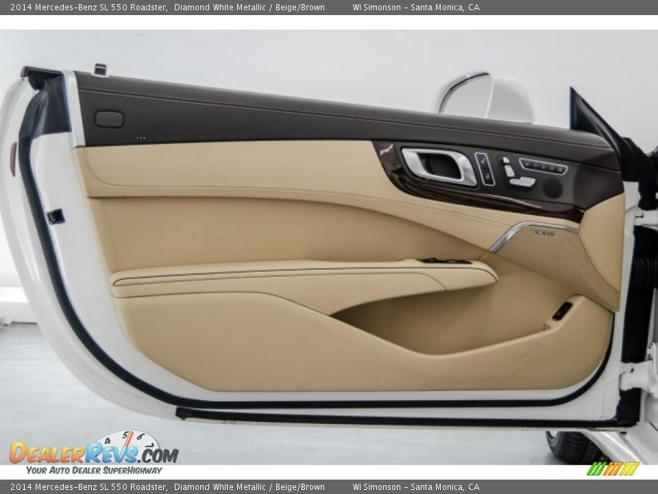 2014 Mercedes-Benz SL 550 Roadster Diamond White Metallic / Beige/Brown Photo #23