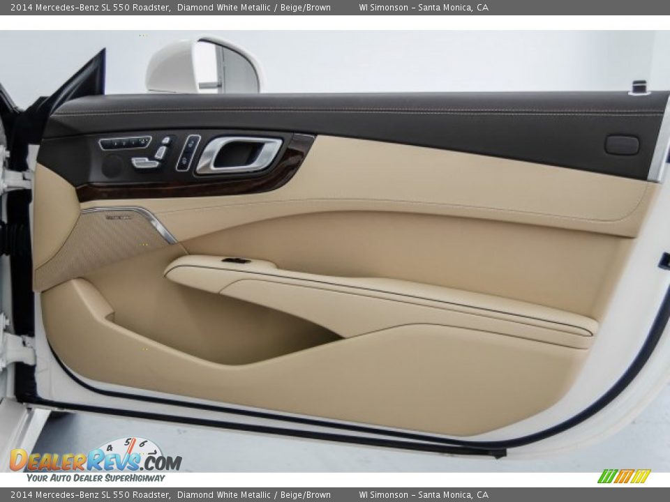 2014 Mercedes-Benz SL 550 Roadster Diamond White Metallic / Beige/Brown Photo #27
