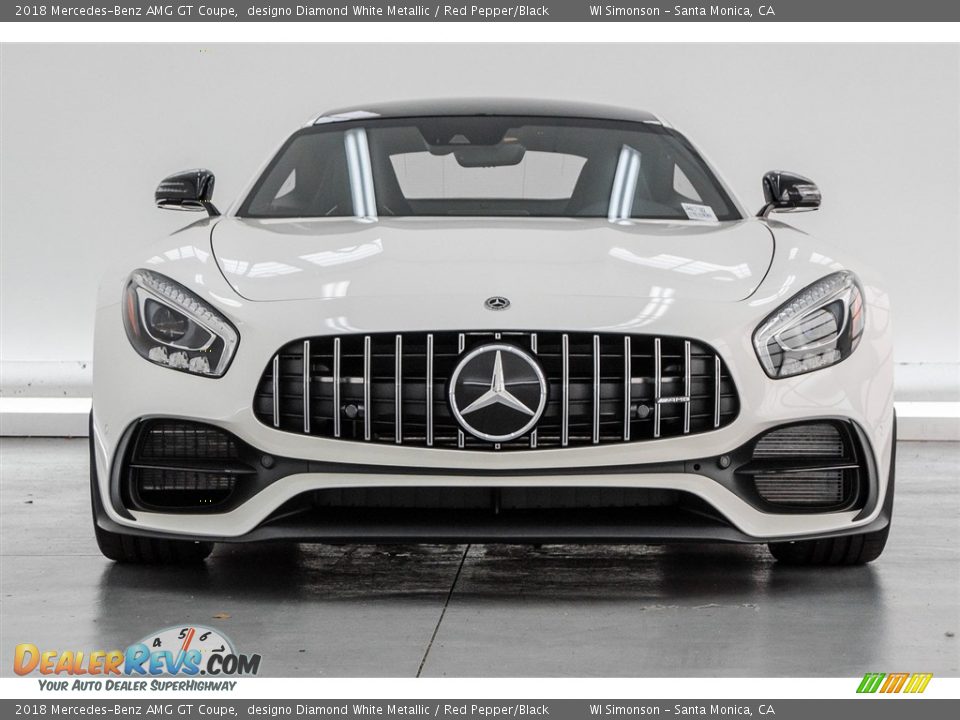 2018 Mercedes-Benz AMG GT Coupe designo Diamond White Metallic / Red Pepper/Black Photo #2