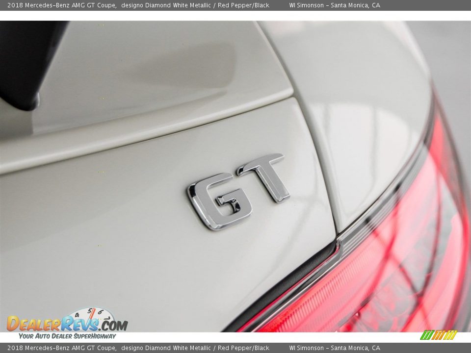2018 Mercedes-Benz AMG GT Coupe designo Diamond White Metallic / Red Pepper/Black Photo #7