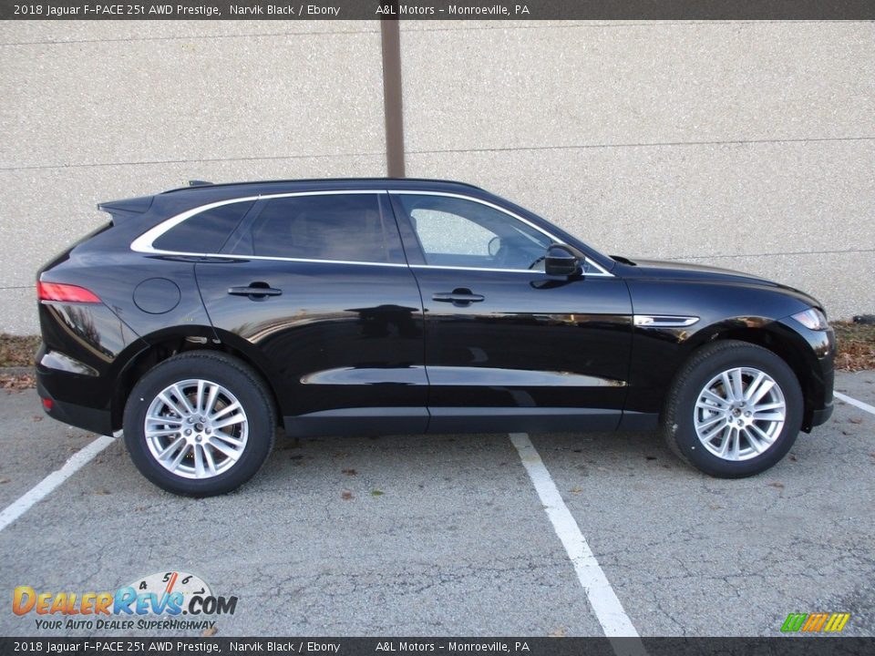 2018 Jaguar F-PACE 25t AWD Prestige Narvik Black / Ebony Photo #2