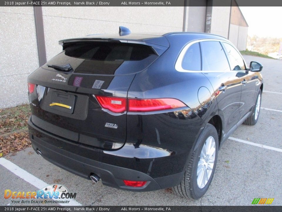 2018 Jaguar F-PACE 25t AWD Prestige Narvik Black / Ebony Photo #3
