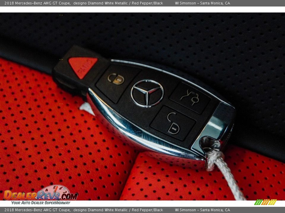 2018 Mercedes-Benz AMG GT Coupe designo Diamond White Metallic / Red Pepper/Black Photo #11