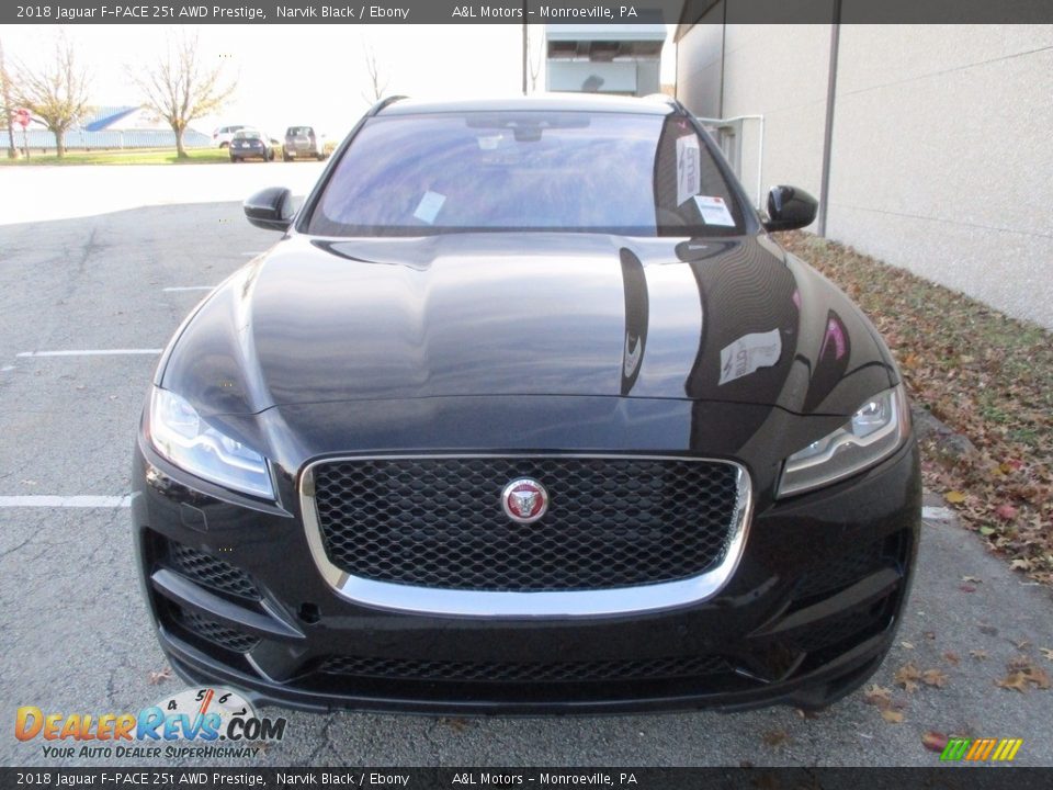 2018 Jaguar F-PACE 25t AWD Prestige Narvik Black / Ebony Photo #7