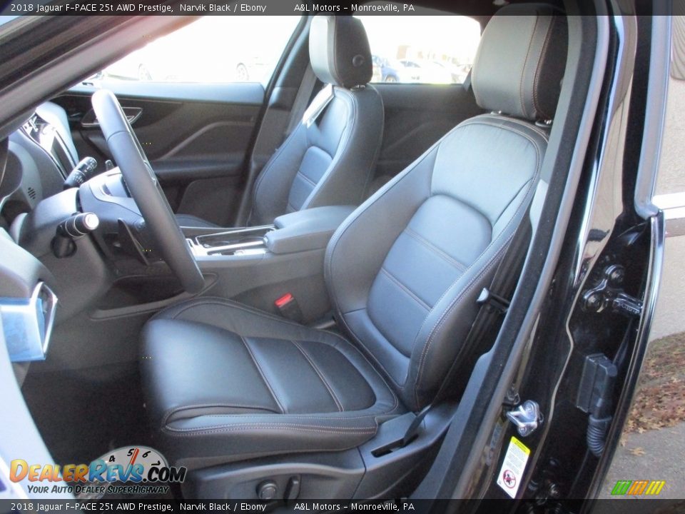 2018 Jaguar F-PACE 25t AWD Prestige Narvik Black / Ebony Photo #11
