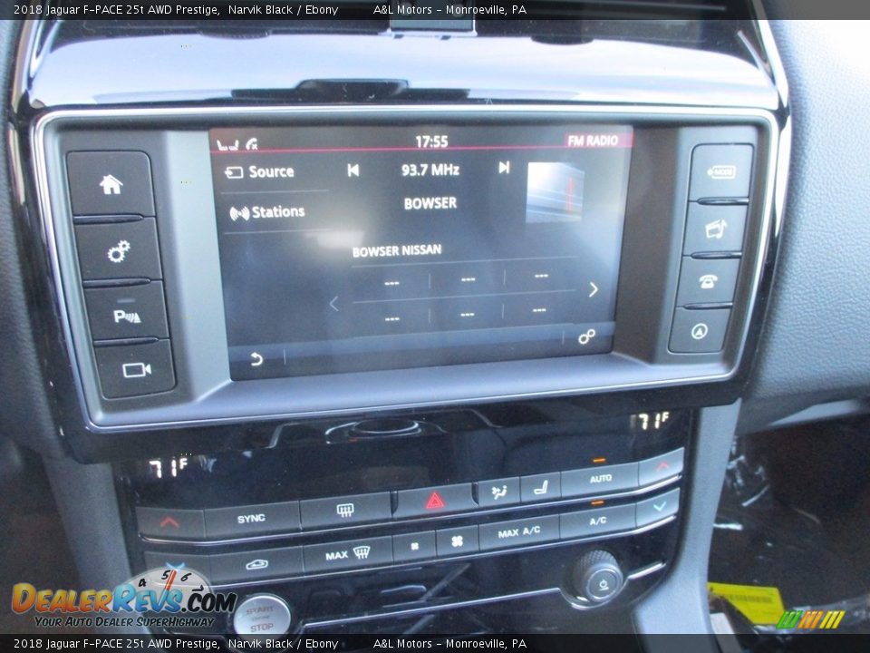 2018 Jaguar F-PACE 25t AWD Prestige Narvik Black / Ebony Photo #14
