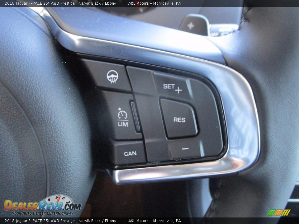 2018 Jaguar F-PACE 25t AWD Prestige Narvik Black / Ebony Photo #17