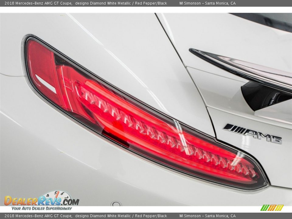 2018 Mercedes-Benz AMG GT Coupe designo Diamond White Metallic / Red Pepper/Black Photo #25