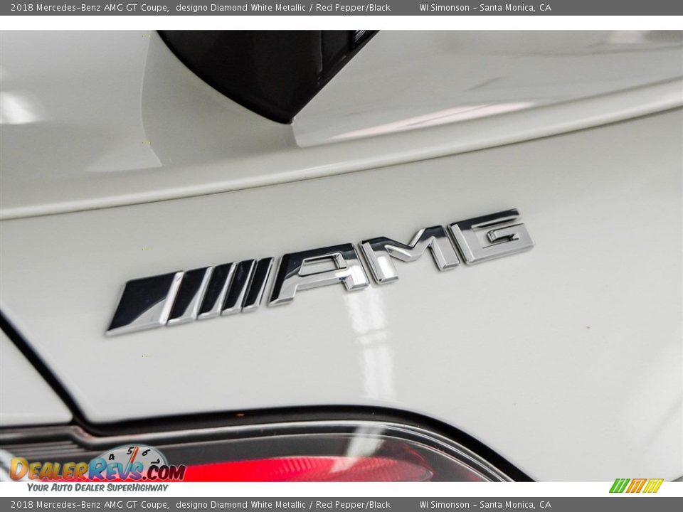 2018 Mercedes-Benz AMG GT Coupe designo Diamond White Metallic / Red Pepper/Black Photo #26