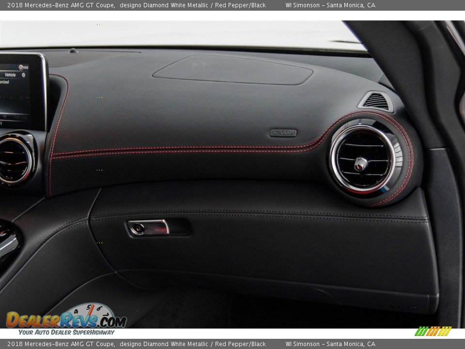 2018 Mercedes-Benz AMG GT Coupe designo Diamond White Metallic / Red Pepper/Black Photo #27