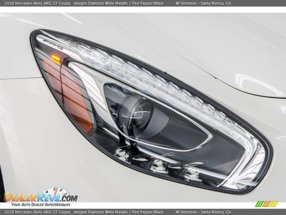 2018 Mercedes-Benz AMG GT Coupe designo Diamond White Metallic / Red Pepper/Black Photo #31