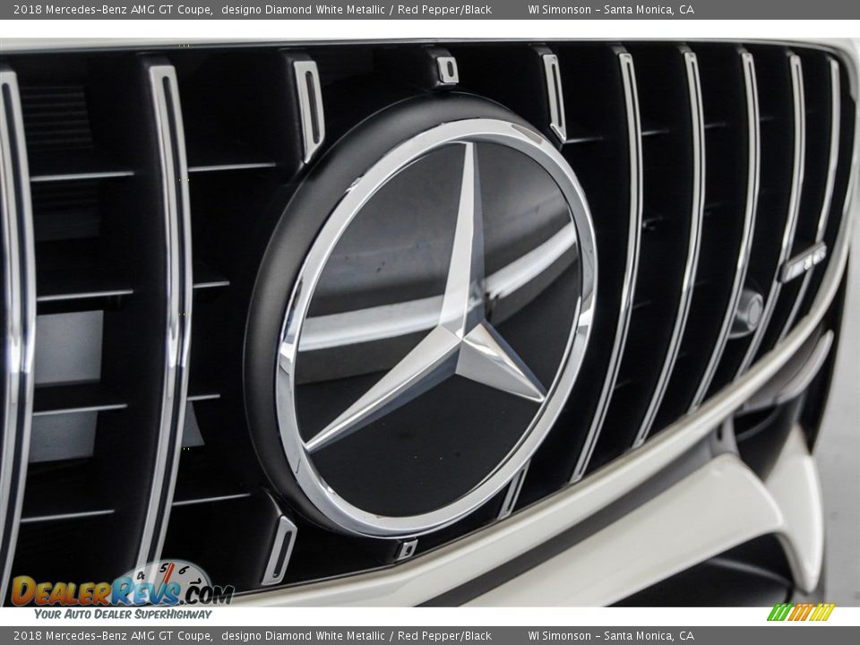 2018 Mercedes-Benz AMG GT Coupe designo Diamond White Metallic / Red Pepper/Black Photo #32