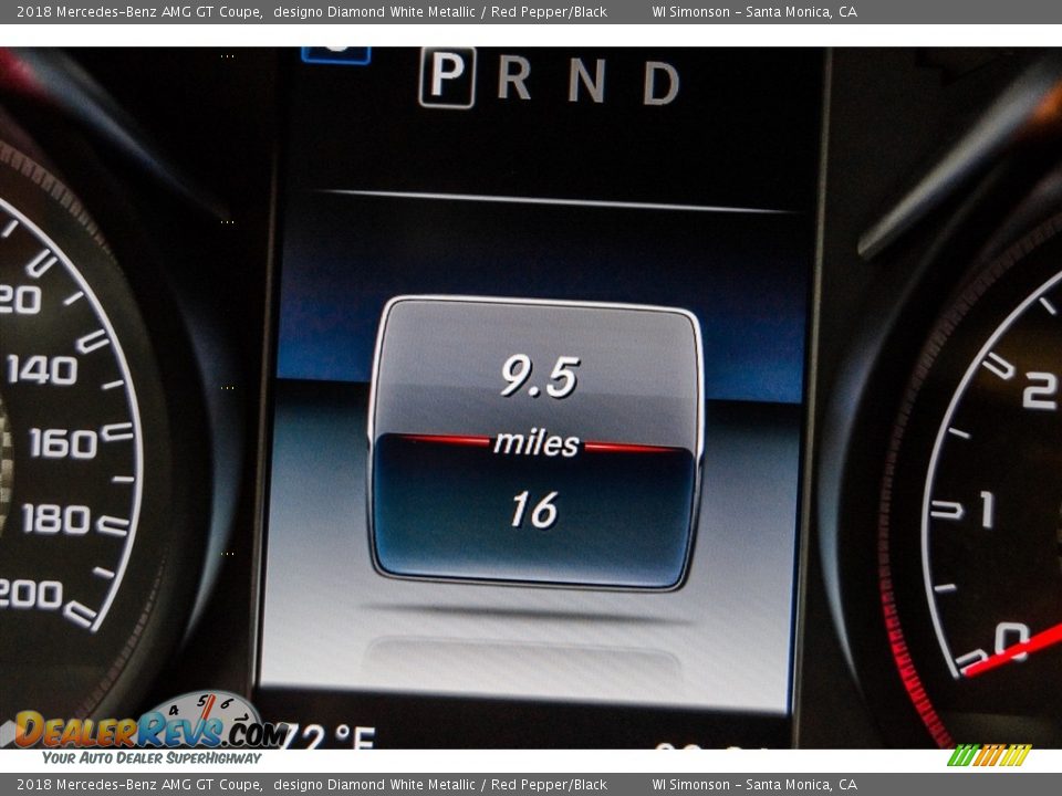 2018 Mercedes-Benz AMG GT Coupe designo Diamond White Metallic / Red Pepper/Black Photo #35