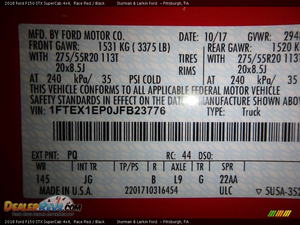 2018 Ford F150 STX SuperCab 4x4 Race Red / Black Photo #10
