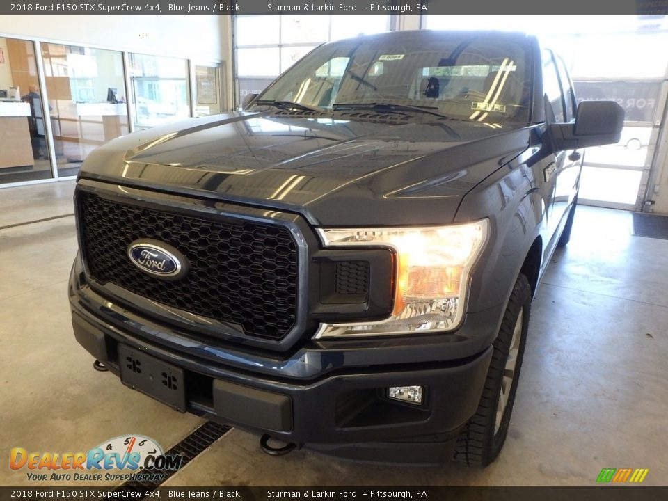 2018 Ford F150 STX SuperCrew 4x4 Blue Jeans / Black Photo #4