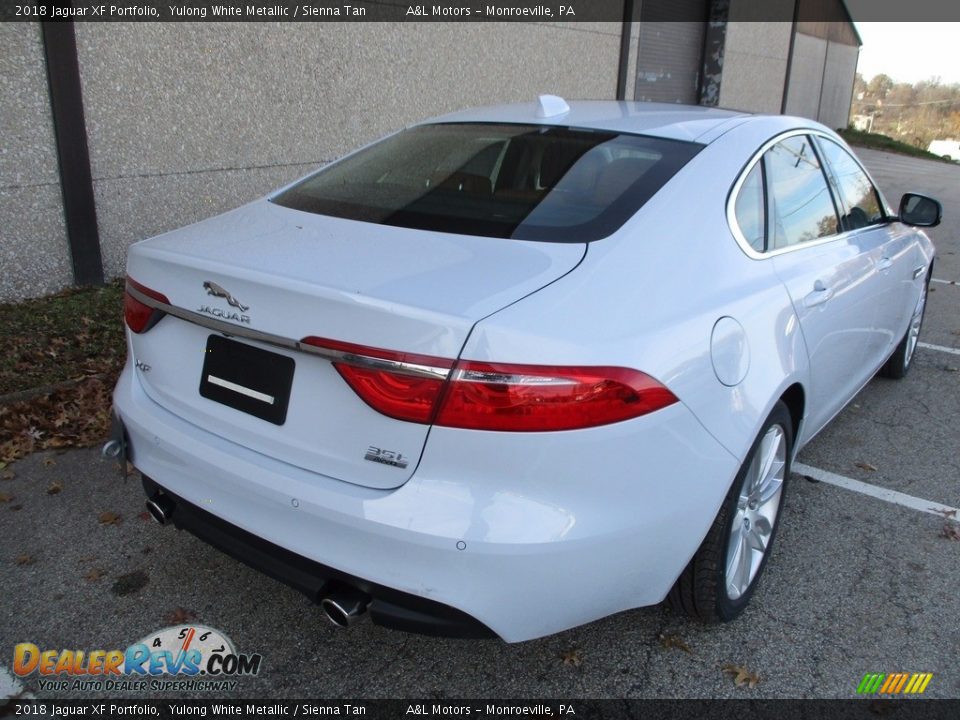 2018 Jaguar XF Portfolio Yulong White Metallic / Sienna Tan Photo #3
