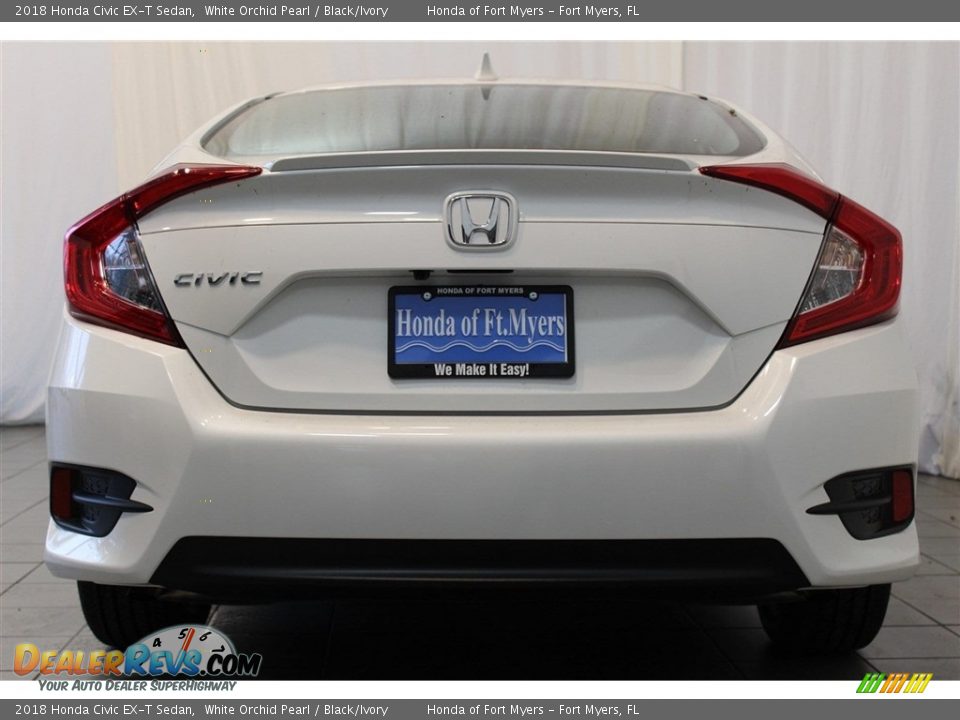 2018 Honda Civic EX-T Sedan White Orchid Pearl / Black/Ivory Photo #6