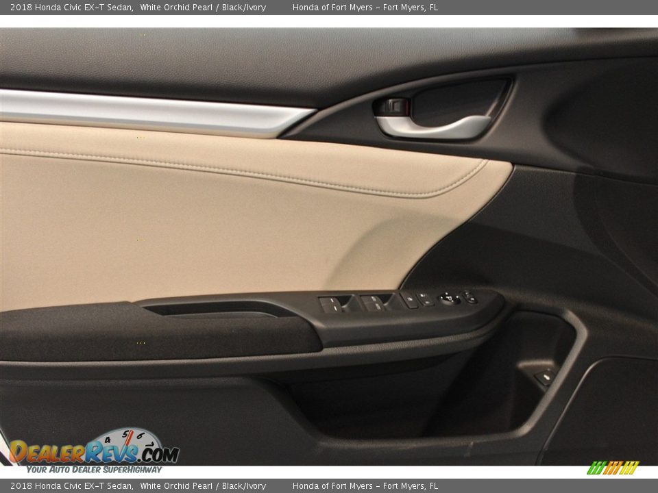 2018 Honda Civic EX-T Sedan White Orchid Pearl / Black/Ivory Photo #7