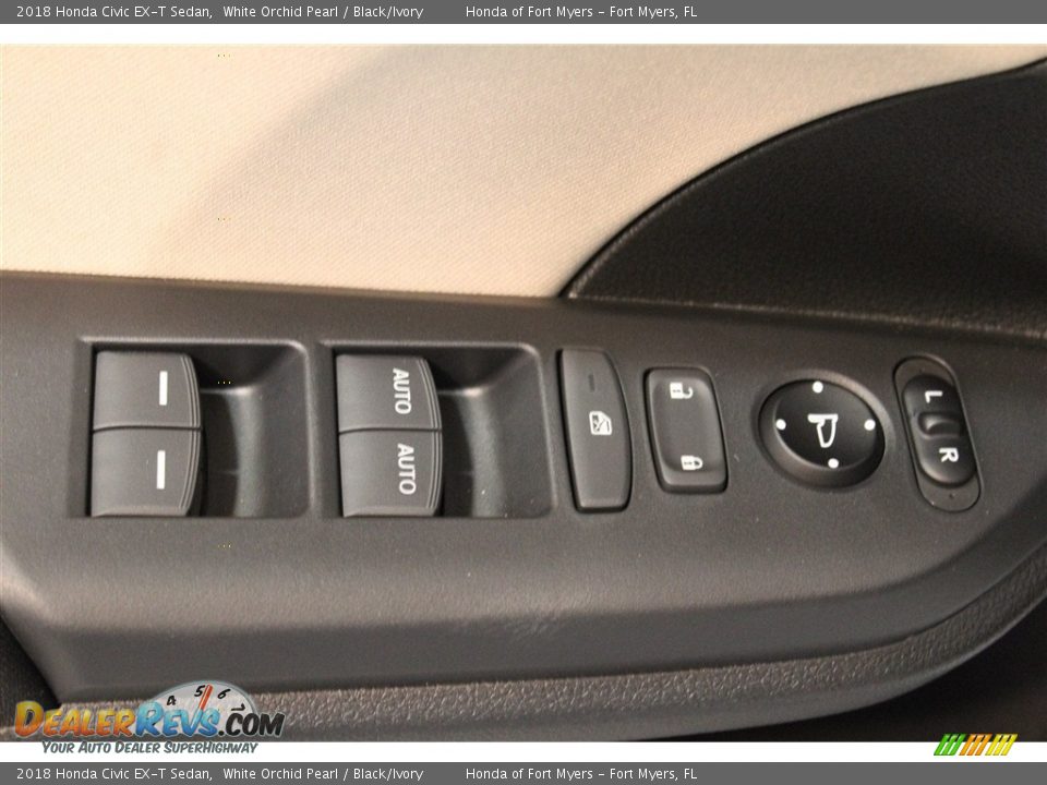 2018 Honda Civic EX-T Sedan White Orchid Pearl / Black/Ivory Photo #8