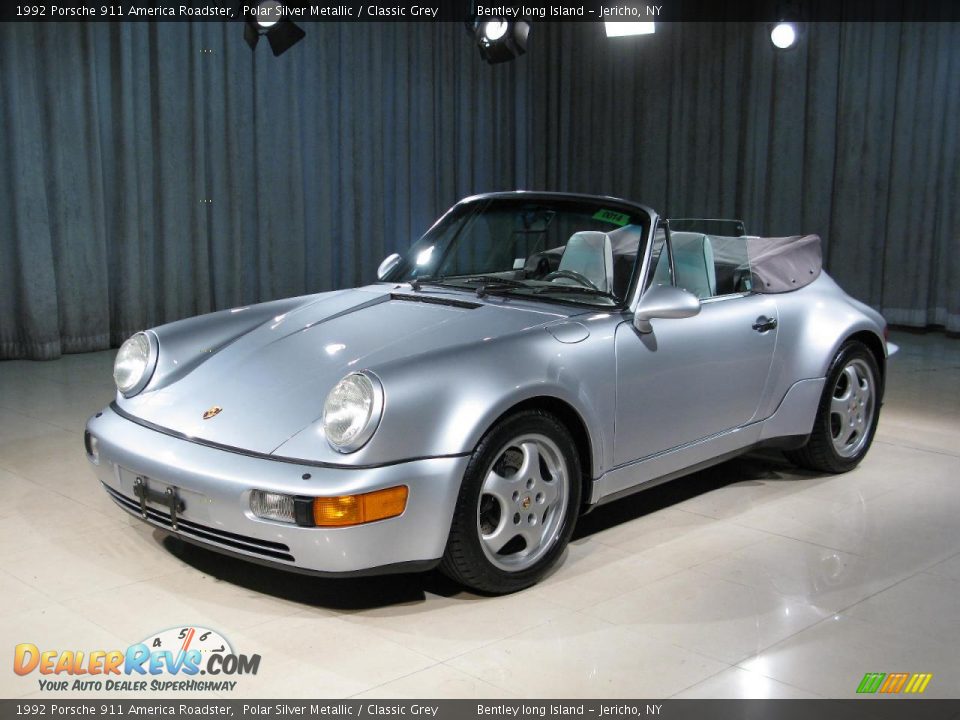 1992 Porsche 911 America Roadster Polar Silver Metallic / Classic Grey Photo #1