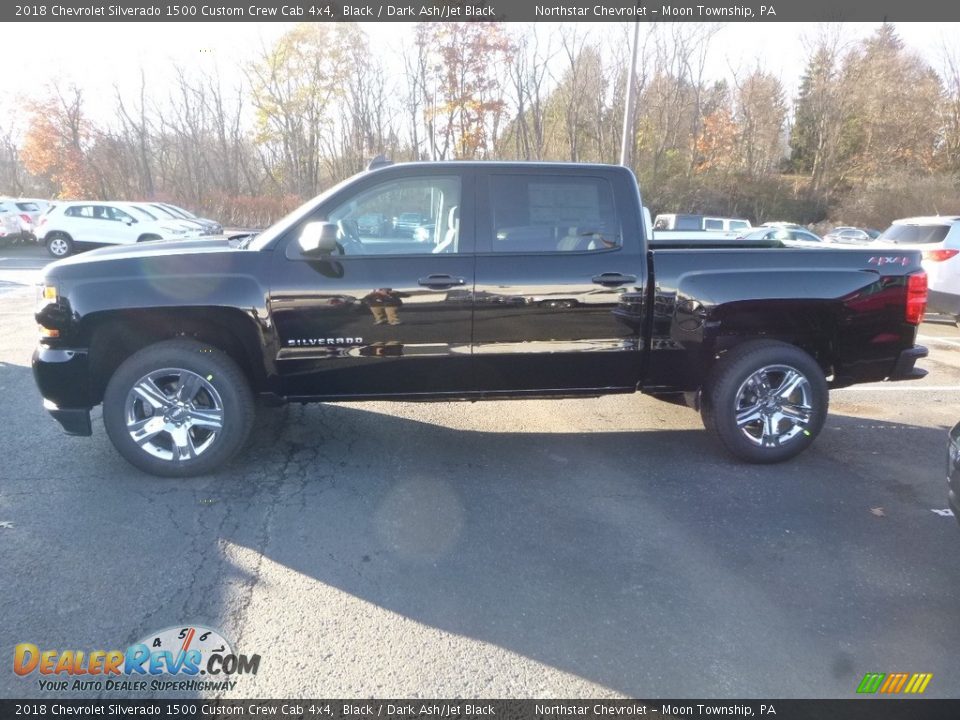 2018 Chevrolet Silverado 1500 Custom Crew Cab 4x4 Black / Dark Ash/Jet Black Photo #2