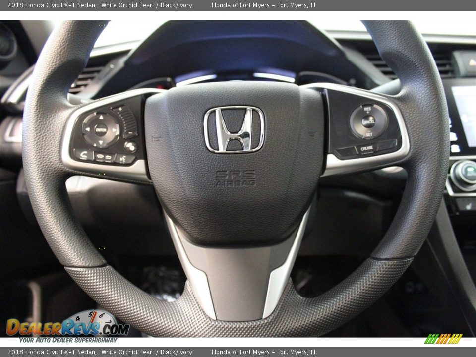 2018 Honda Civic EX-T Sedan White Orchid Pearl / Black/Ivory Photo #11