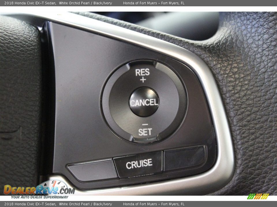 2018 Honda Civic EX-T Sedan White Orchid Pearl / Black/Ivory Photo #13