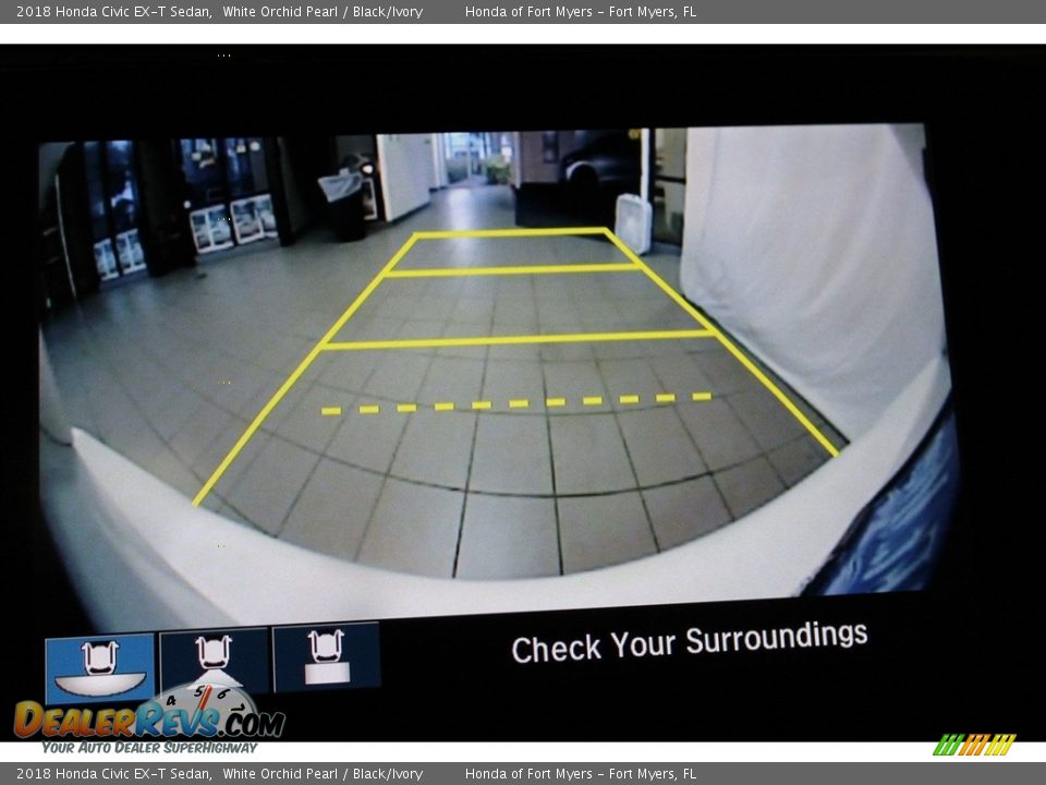 2018 Honda Civic EX-T Sedan White Orchid Pearl / Black/Ivory Photo #16